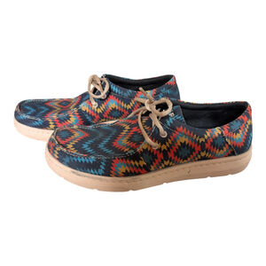 ARIAT Men's Hilo Sneaker, Fiery Southwest Print/Dark Denim, 13 D